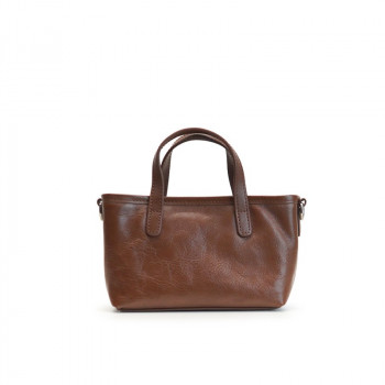 Ảnh Túi  top handle hình thang khoá zip Bili Nâu