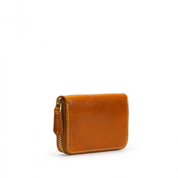 Ảnh Ví mini đựng thẻ kéo khoáDa bò zoom