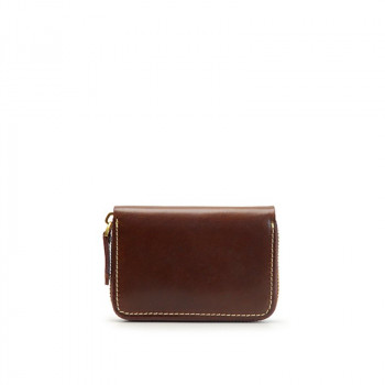 Ảnh Ví mini đựng thẻ kéo khoáĐỏ mận zoom